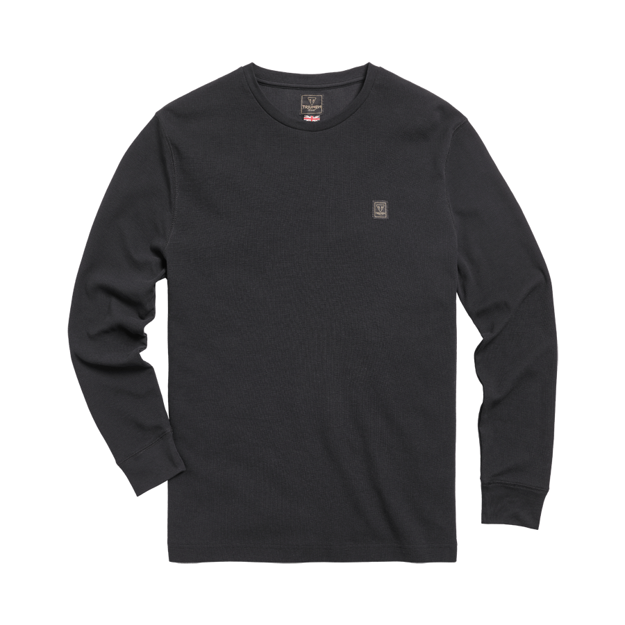Dean Long Sleeve Waffle Tee Cotton Triumph Motorcycles Clothing